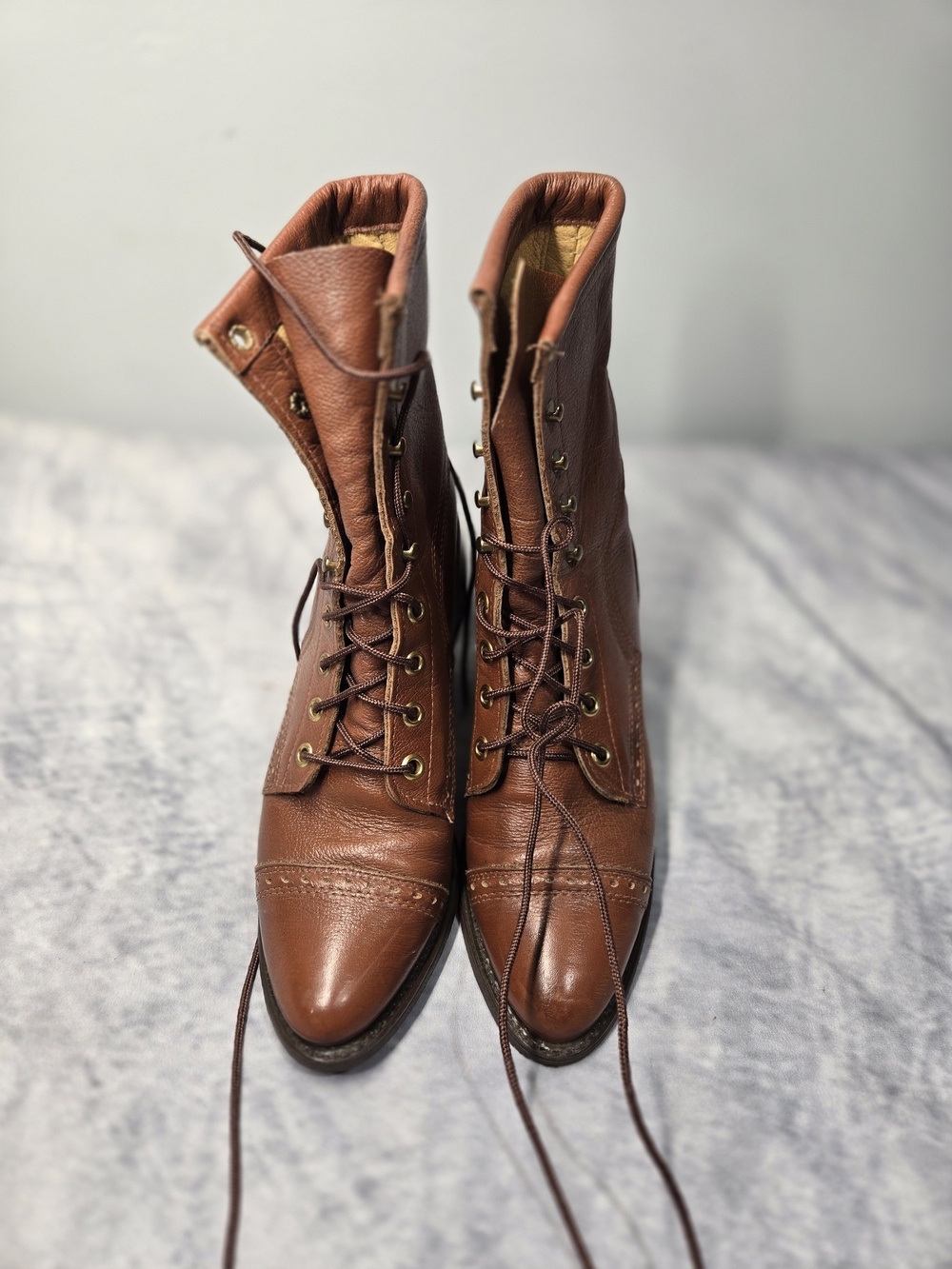 vintage Capezio inlaid butterfly or "Granny" boots